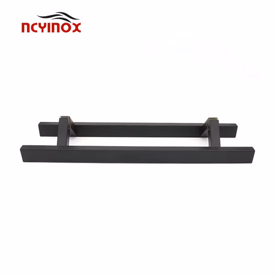 문용 매트 블랙 황동 오프셋 T 바 도어 풀 핸들